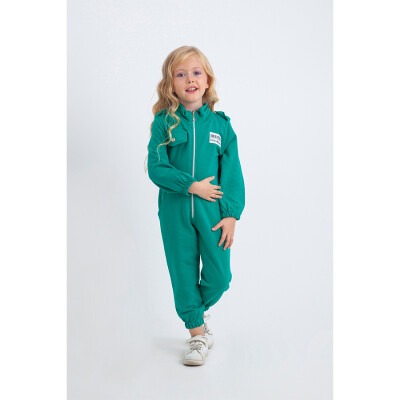 Wholesale Girls Jumpsuit 7-12Y KidsRoom 1031-5599 Green