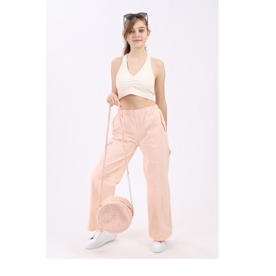 Wholesale Girls Linen Pants 7-14Y Flori 1067-22530 - Flori