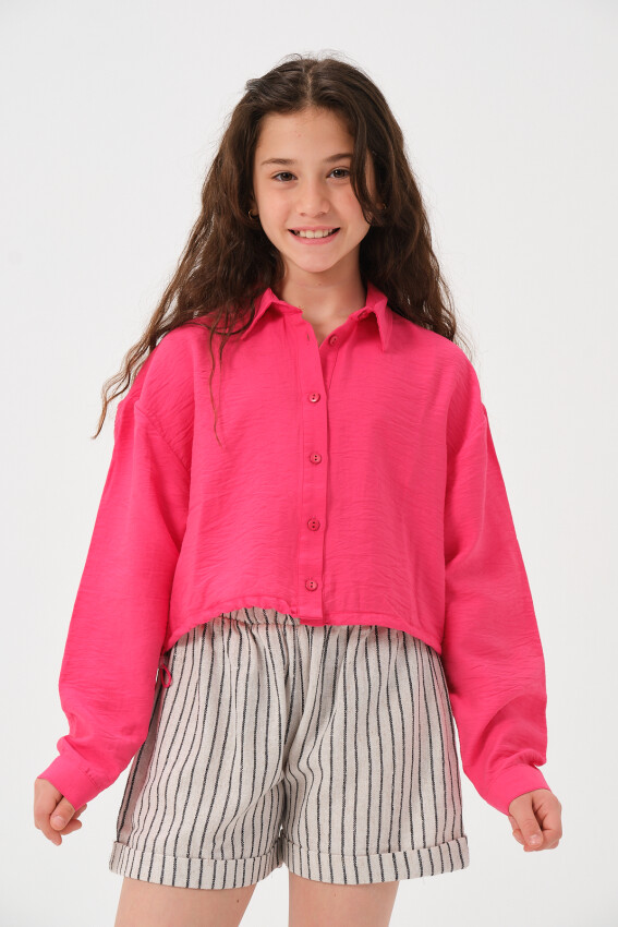 Wholesale Girls Long Sleeve Crop Shirt 8-15M Jazziee 2051-241Z4ALY81 - 2