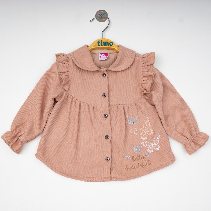 Wholesale Girls Long Sleeve Shirt 2-5Y Timo 1018-T4KDÜ012223222 - 1