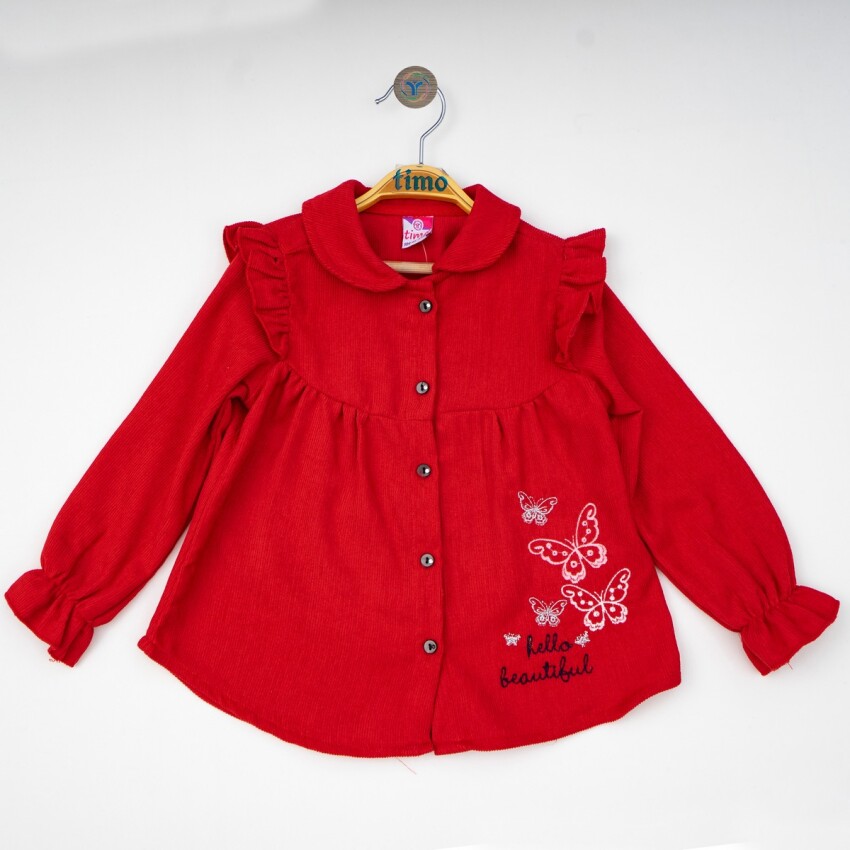 Wholesale Girls Long Sleeve Shirt 2-5Y Timo 1018-T4KDÜ012223222 - 3