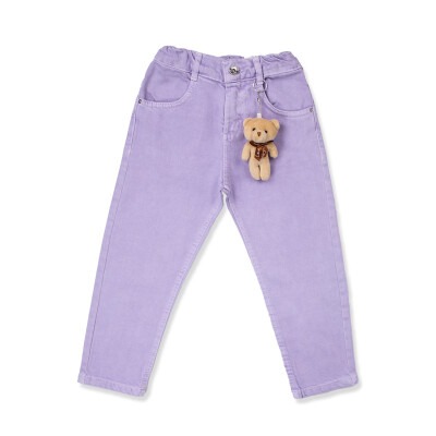 Wholesale Girls Mom Jean Pants with Colourful 7-11Y Tilly 1009-3217 Лиловый 