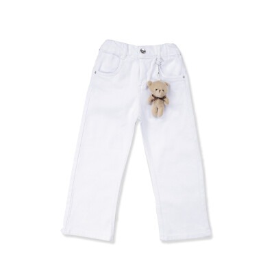 Wholesale Girls Mom Jean Pants with Teddy Bear 2-6Y Tilly 1009-2224 - 1