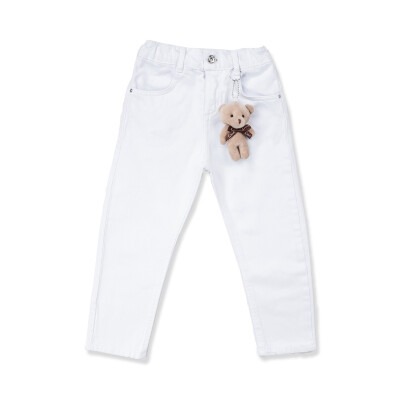 Wholesale Girls Mom-Jean White Pants 7-11Y Tilly 1009-3223 - 1