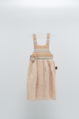 Wholesale Girls Muslin Dress 2-5Y Moi Noi 1058-MN80142 Beige