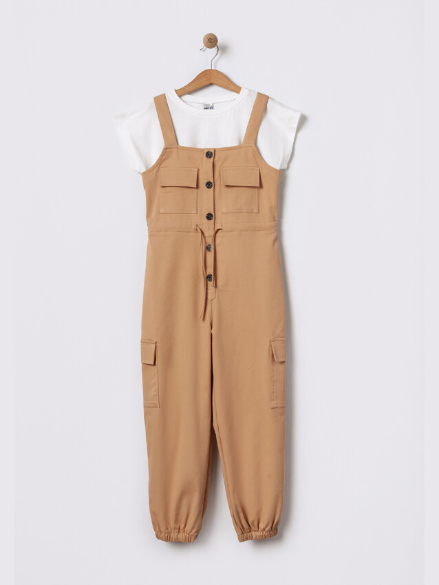 Wholesale Girl's Overalls Jumpsuit 9-12Y (Without Body) Pafim 2041-2025Y1012 - 3