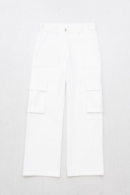 Wholesale Girls Linen Pants 9-14Y DMB Boys&Girls 1081-9724 White
