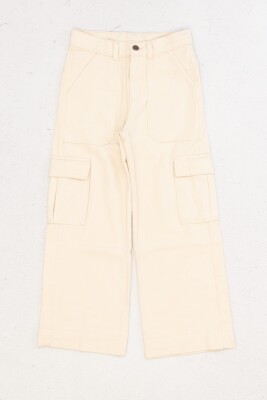 Wholesale Girls Linen Pants 9-14Y DMB Boys&Girls 1081-9724 Ecru