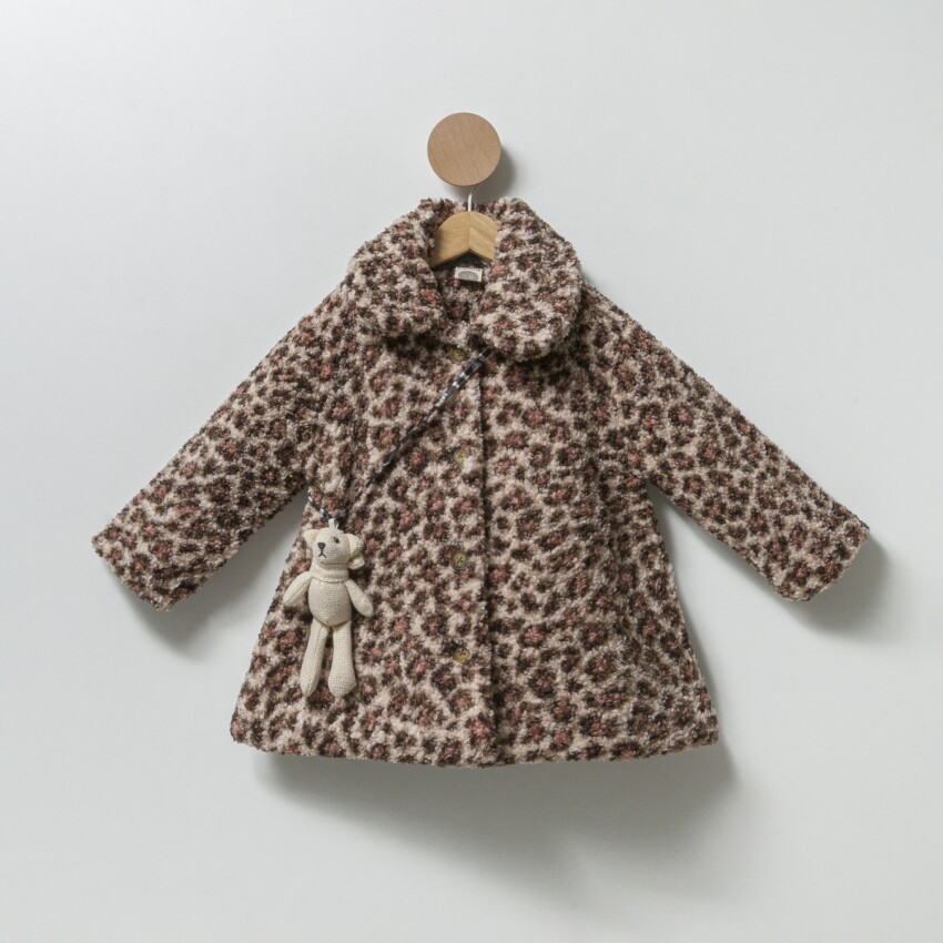 Wholesale Girls Patterned Coat 2-5Y Cumino 1014-CMN3347 - 1