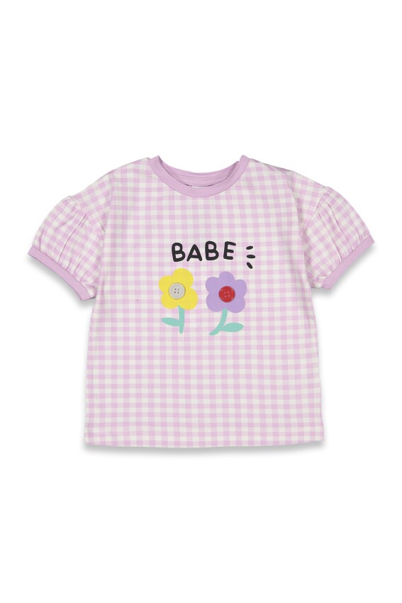 Wholesale Girls Patterned T-shirt 2-5Y Tuffy 1099-9064 - 1