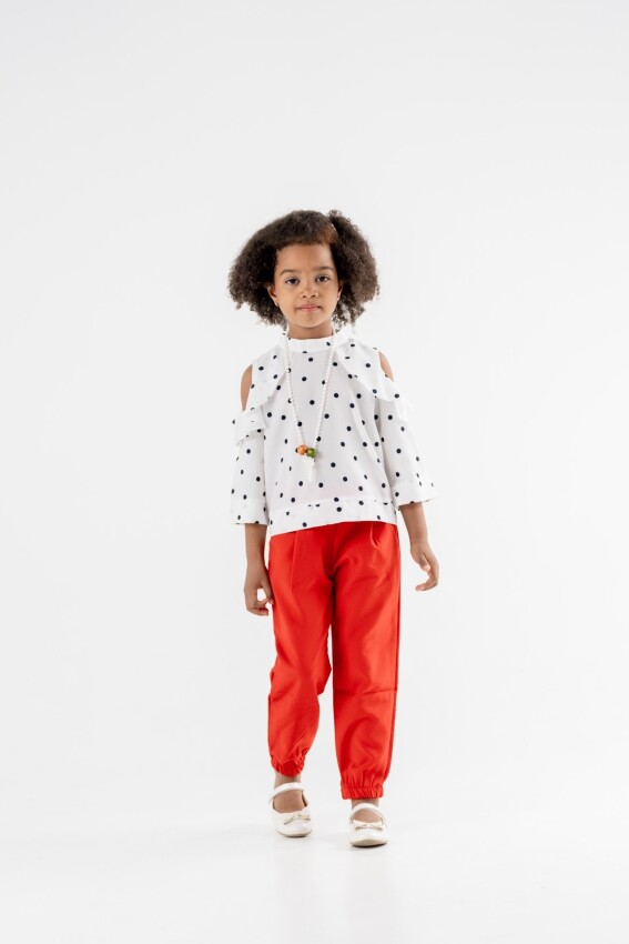 Wholesale Girls Piece Shirt and Pants Set 2-6Y Moda Mira 1080-6080 - 1