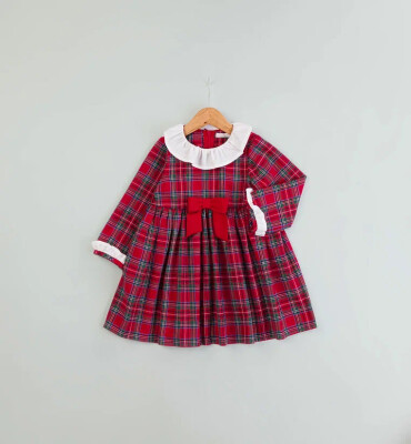 Wholesale Girl's Plaid Dress 2-5Y BabyRose 1002-4691 Red