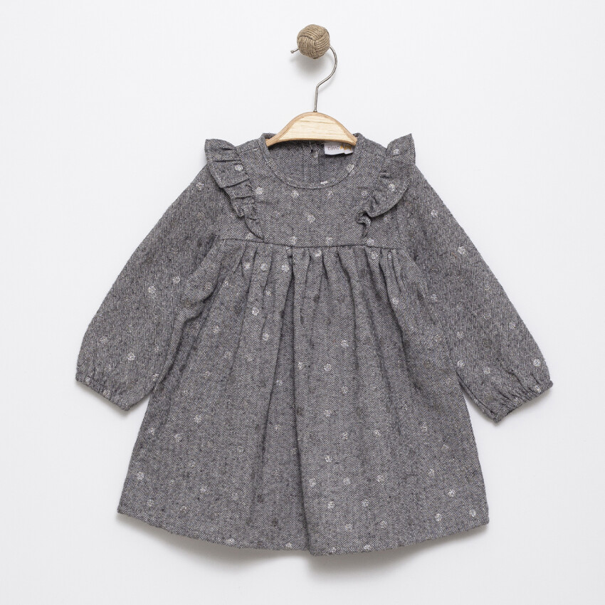 Wholesale Girl's Polka Dot Dress 6-24M Timo 1018-T5KDÜ044252211 - 1