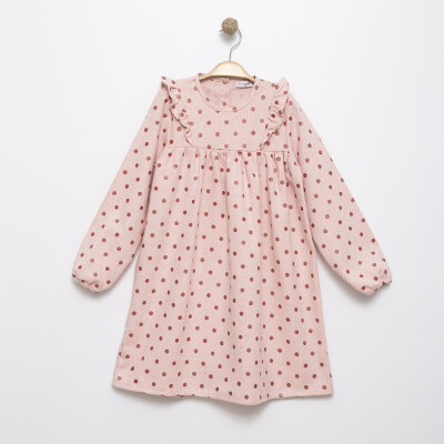 Wholesale Girl's Polka Dot Dress 6-24M Timo 1018-T5KDÜ044252211 - Timo (1)