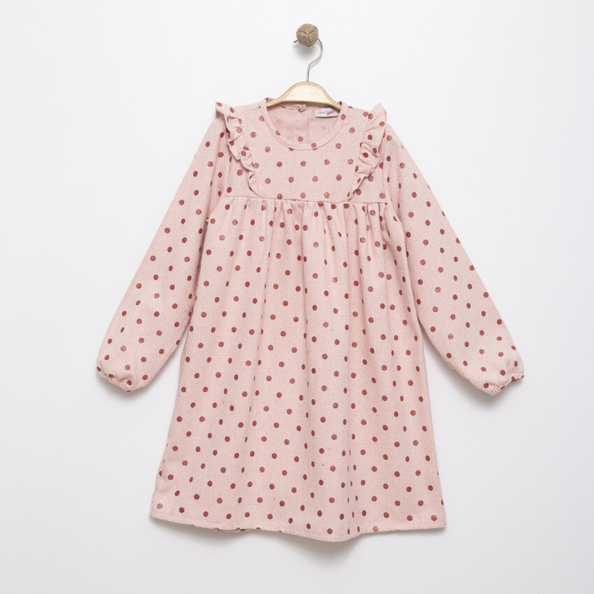 Wholesale Girl's Polka Dot Dress 6-24M Timo 1018-T5KDÜ044252211 - 2