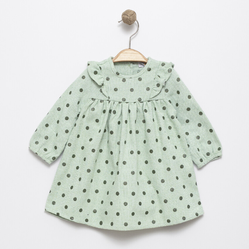 Wholesale Girl's Polka Dot Dress 6-24M Timo 1018-T5KDÜ044252211 - 3