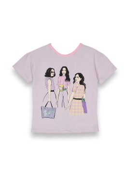 Wholesale Girls Printed T-shirt 10-13Y Tuffy 1099-9159 - 2