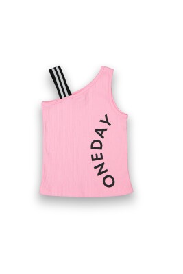 Wholesale Girls Printed T-shirt 6-9Y Tuffy 1099-9129 Light Pink