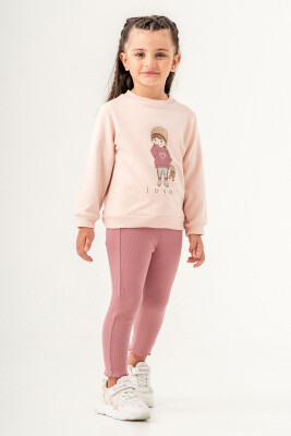 Wholesale Girls Printed Tracksuit Set 2-5Y Tuffy 1099-01054 - Tuffy