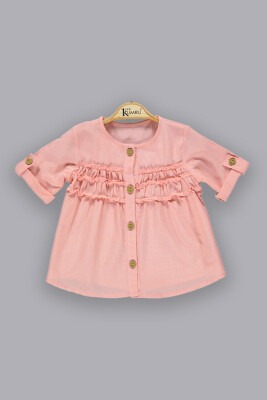 Wholesale Girls Ruffle Shirt 6-9Y Kumru Bebe 1075-3687 - Kumru Bebe
