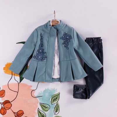 Wholesale Girls Set with Jacket, Pants and Shirt 2-6Y Miss Lore 1055-5206 - Miss Lore (1)