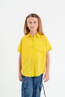 Wholesale Girls Shirt 10-15Y Cemix 2033-3107-3 Yeşil