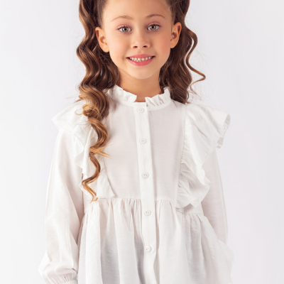 Wholesale Girls Shirt 12-15Y Pafim 2041-Y23-3349 White