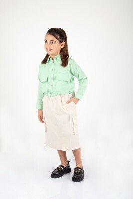 Wholesale Girls Shirt 12-15Y Pafim 2041-Y24-4005 Pistachio Green