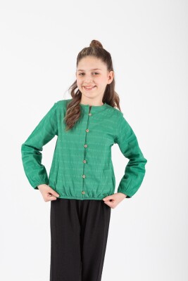 Wholesale Girls Shirt 12-15Y Pafim 2041-Y24-4021 Green