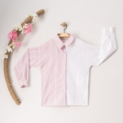 Wholesale Girls Shirt 7-10Y Büşra Bebe 1016-23151 Pink