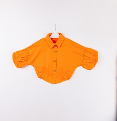 Wholesale Girls Shirt 7-10Y Büşra Bebe 1016-24124 Оранжевый 