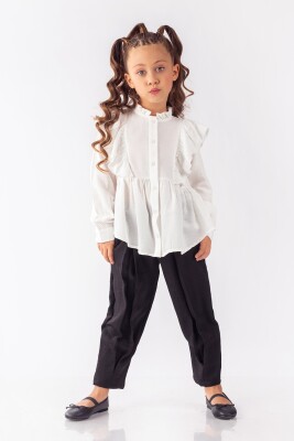 Wholesale Girls Shirt 8-11Y Pafim 2041-Y23-3348 White