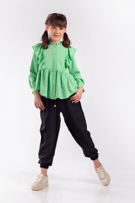 Wholesale Girls Shirt 8-11Y Pafim 2041-Y23-3348 Green