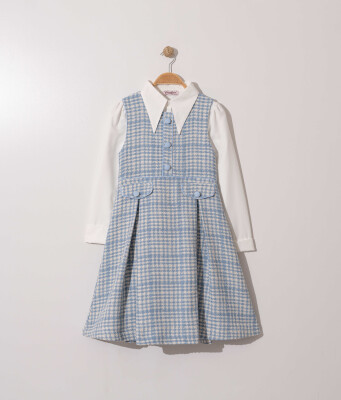 Wholesale Girl's Shirt Dress 10-13Y Gocoland 2008-5707 Blue