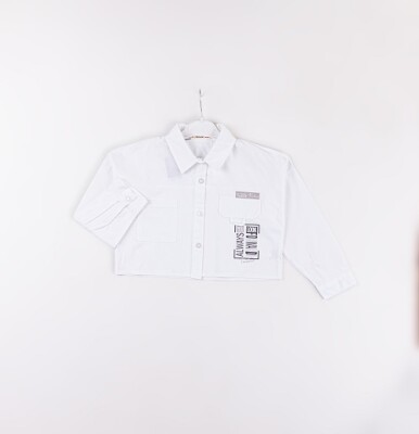 Wholesale Girls Shirts 7-10Y Büşra Bebe 1016-24101 Белый 