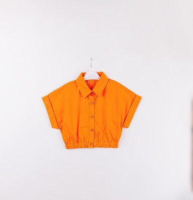 Wholesale Girls Shirts 7-10Y Büşra Bebe 1016-24125 Оранжевый 