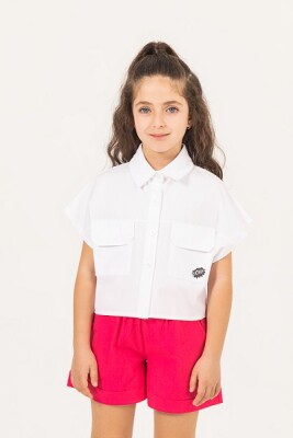 Wholesale Girls Shirts 7-10Y Büşra Bebe 1016-24127 Белый 