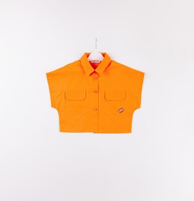 Wholesale Girls Shirts 7-10Y Büşra Bebe 1016-24127 Оранжевый 