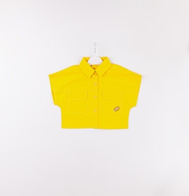 Wholesale Girls Shirts 7-10Y Büşra Bebe 1016-24127 Yellow