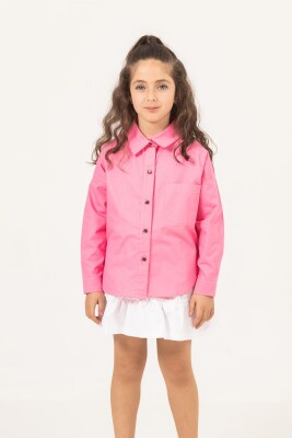 Wholesale Girls Shirts 7-10Y Büşra Bebe 1016-24150 Pink