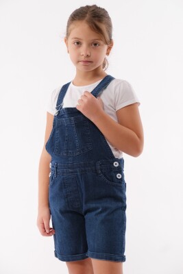Girls’ 2-in-1 dungarees-dress with T-shirt