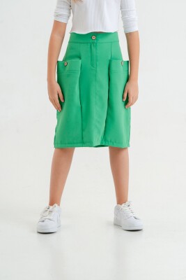 Wholesale Girls Skirt 10-15Y Cemix 2033-2929-3 Зелёный 