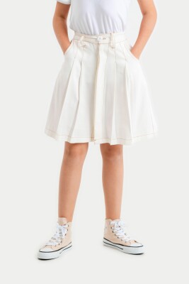 Wholesale Girls Skirt 10-15Y Cemix 2033-2942-3 Белый 