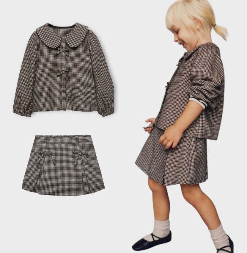 Wholesale Girl's Skirt and Blouse Set 2-10Y KidsRoom 1031-8056 - 1