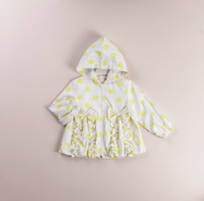 Wholesale Girls Spotted Raincoat with Hooded 5-8Y BabyRose 1002-8424 - BabyRose (1)