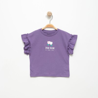 Wholesale Girls T-shirt 2-5Y Divonette 1023-8274-2 Purple