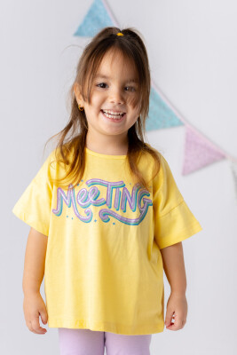 Wholesale Girls T-shirt 3-14Y Zeyland 1070-241Z4BEH52 Sarı