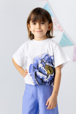 Wholesale Girls T-shirt 3-14Y Zeyland 1070-241Z4TSJ51 Синий