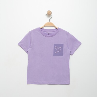 Wholesale Girls T-shirt 6-9Y Divonette 1023-8266-3 Лиловый 