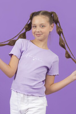 Wholesale Girls T-shirt 9-14Y DMB Boys&Girls 1081-0302 Lilac